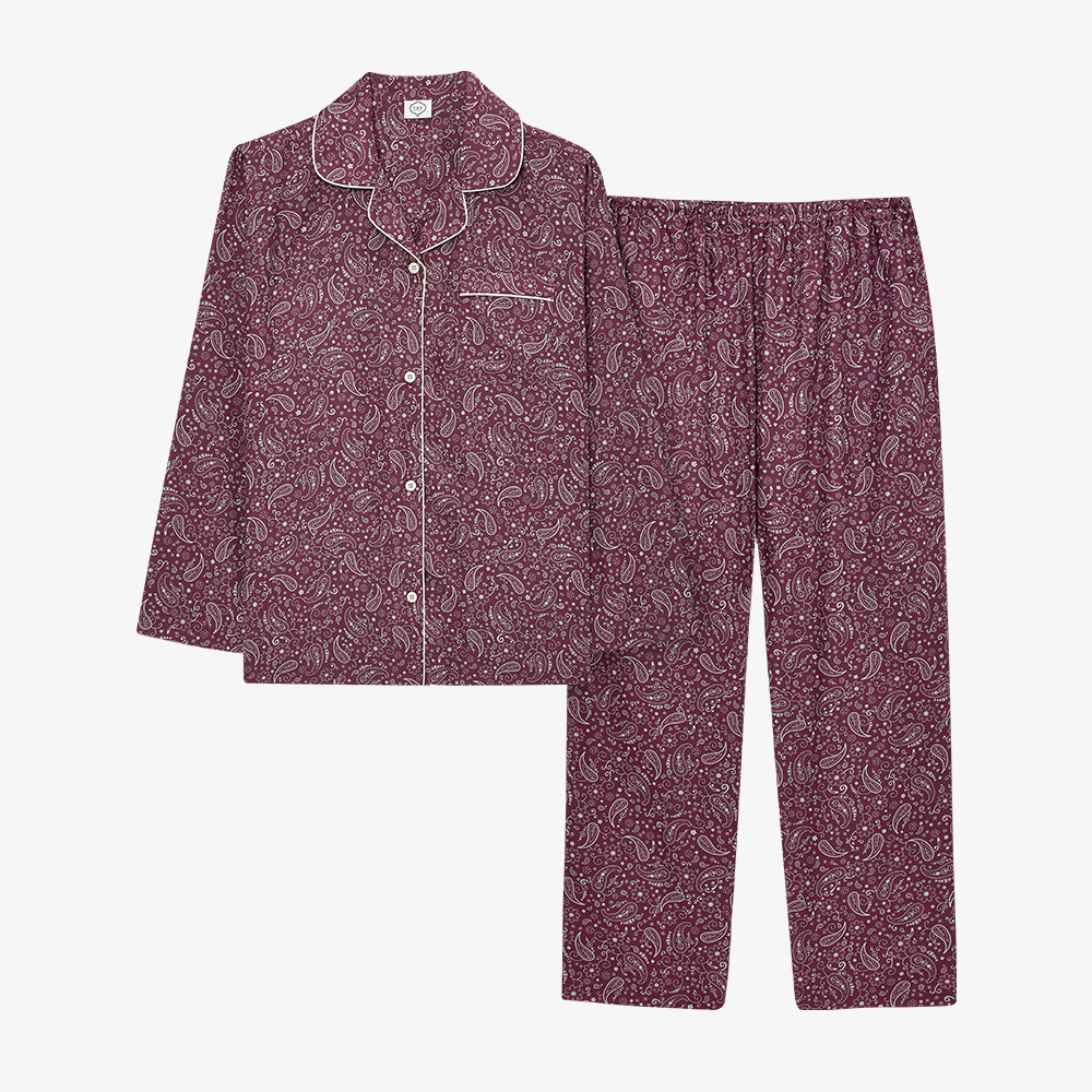 여성 긴팔 주자 나염 파자마 #J55