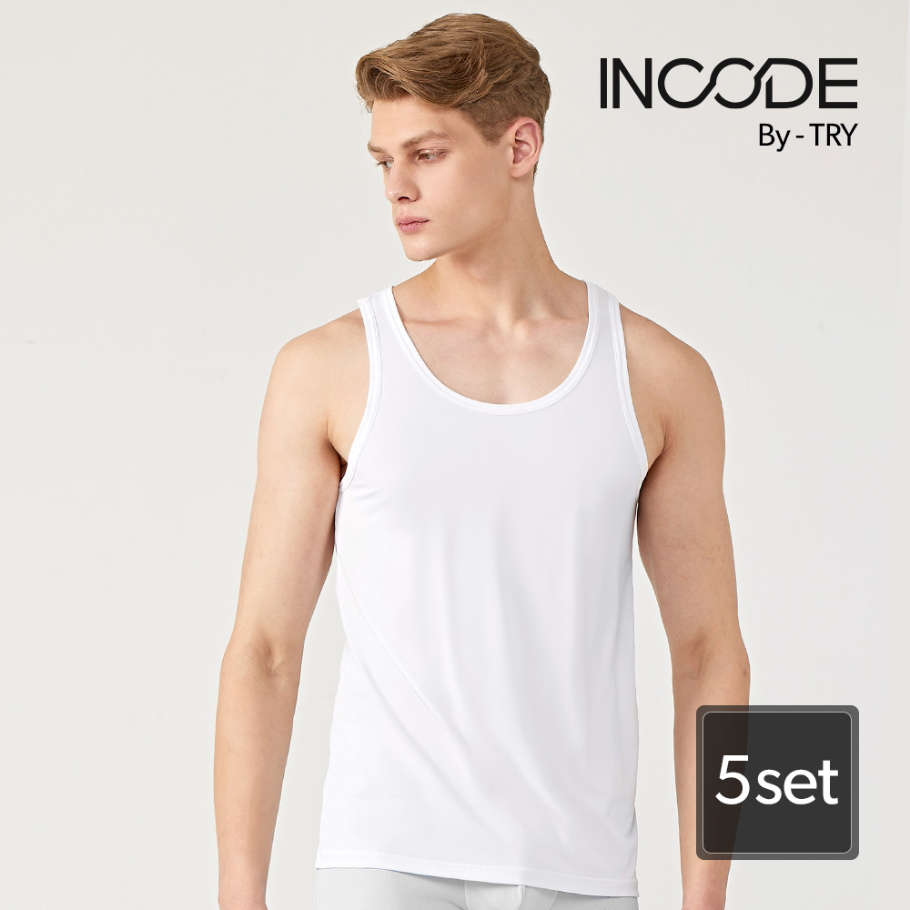 [인코드] 베이직 남성 순면 런닝 5매