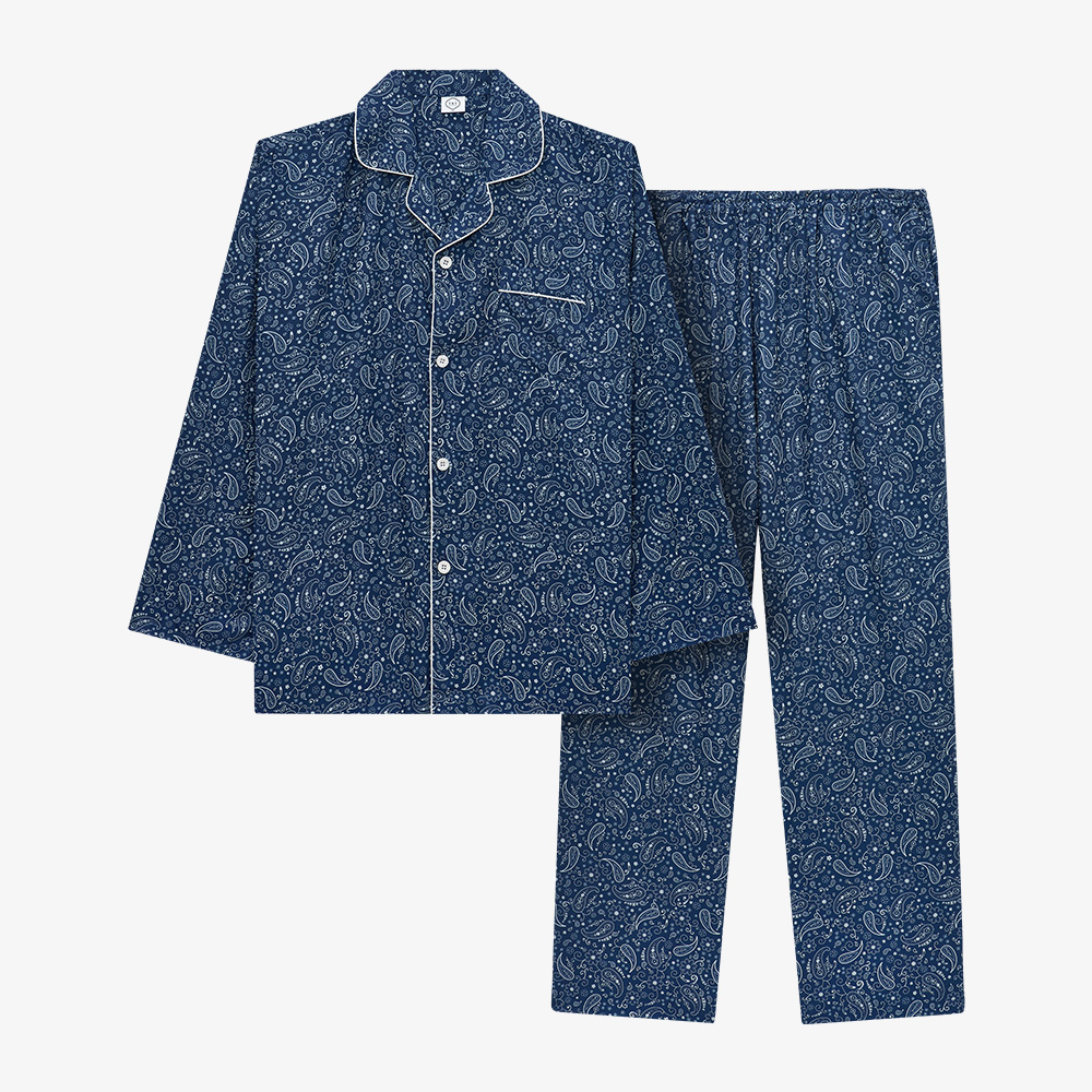 남성 긴팔 주자 나염 파자마 #J55